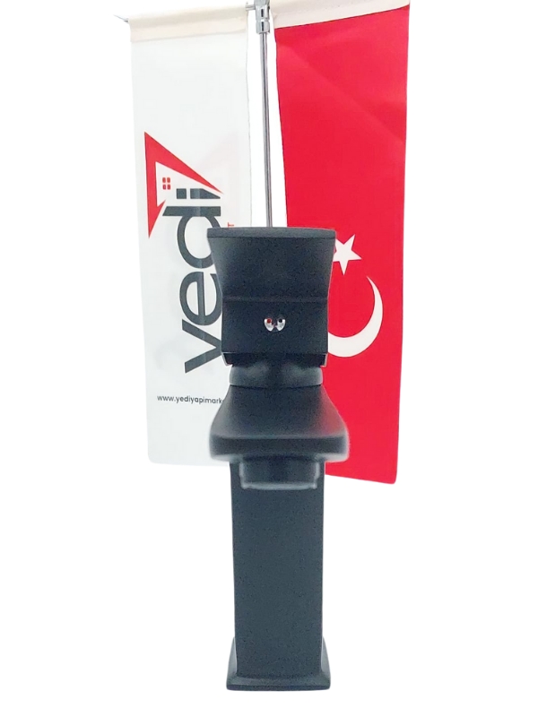 Siyah Kare Model Sabit Lavabo Bataryası 