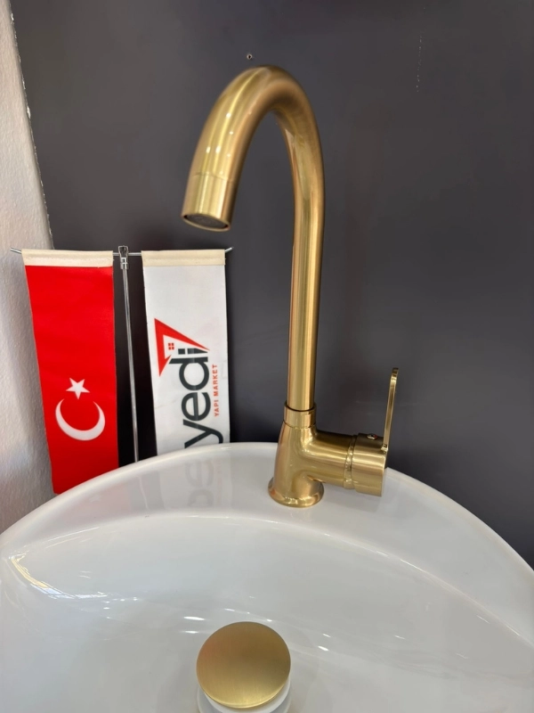 Mutfak Evye Bataryası Mat Gold 