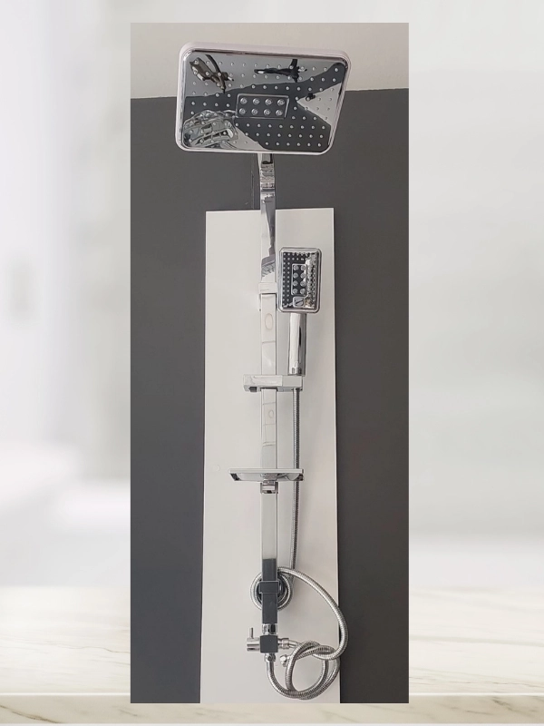 Kare Boru Robot Duş Seti Krom