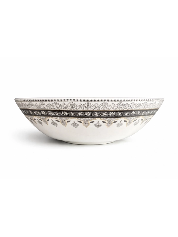 Çini Desenli Tezgah Üstü Seramik Çanak Lavabo 39,5x39,5x12,5 cm