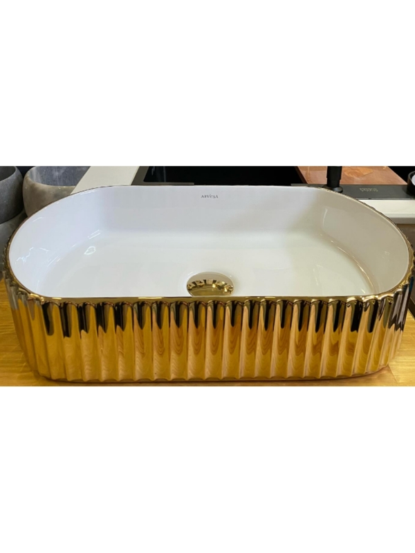 Gold Tezgah Üstü Seramik Çanak Lavabo 51x31x11,5 cm
