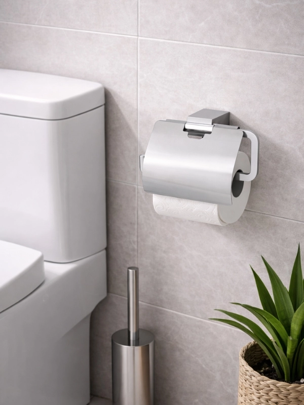 Banyo Aksesuarı Kapaklı WC Kağıtlık 304 Paslanmaz Çelik