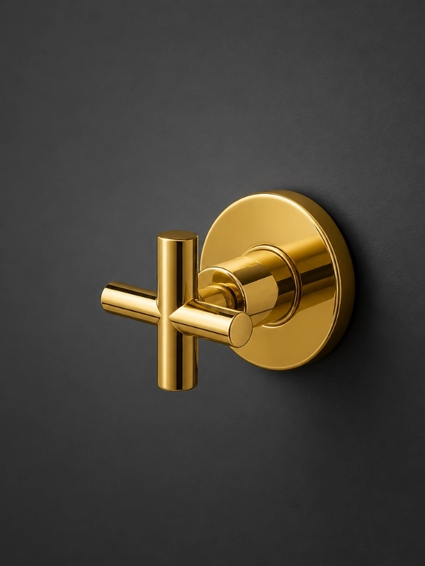 Gold Ankastre Taharet Musluğu Pirinç Stop Valf