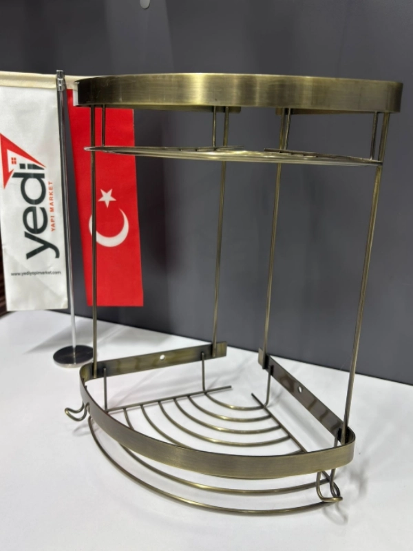 Banyo Köşelik İkili Antik Paslanmaz Çelik 20*20