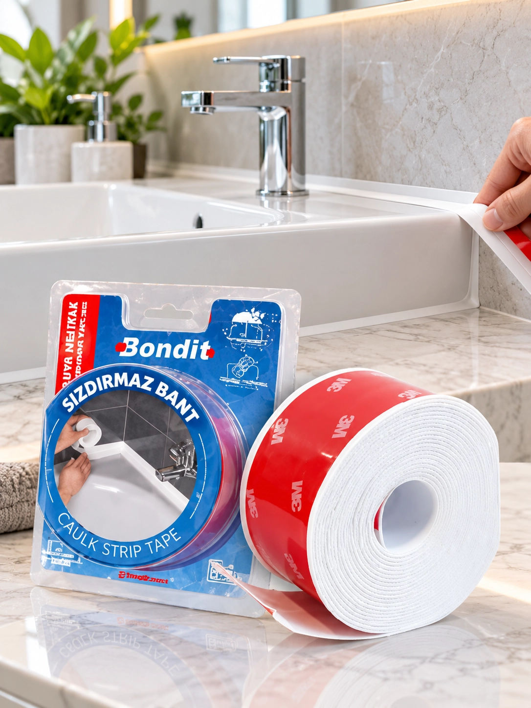 Kendinden Yapışkanlı Sızdırmazlık Bandı – Lavabo, Küvet ve Duşakabin İçin