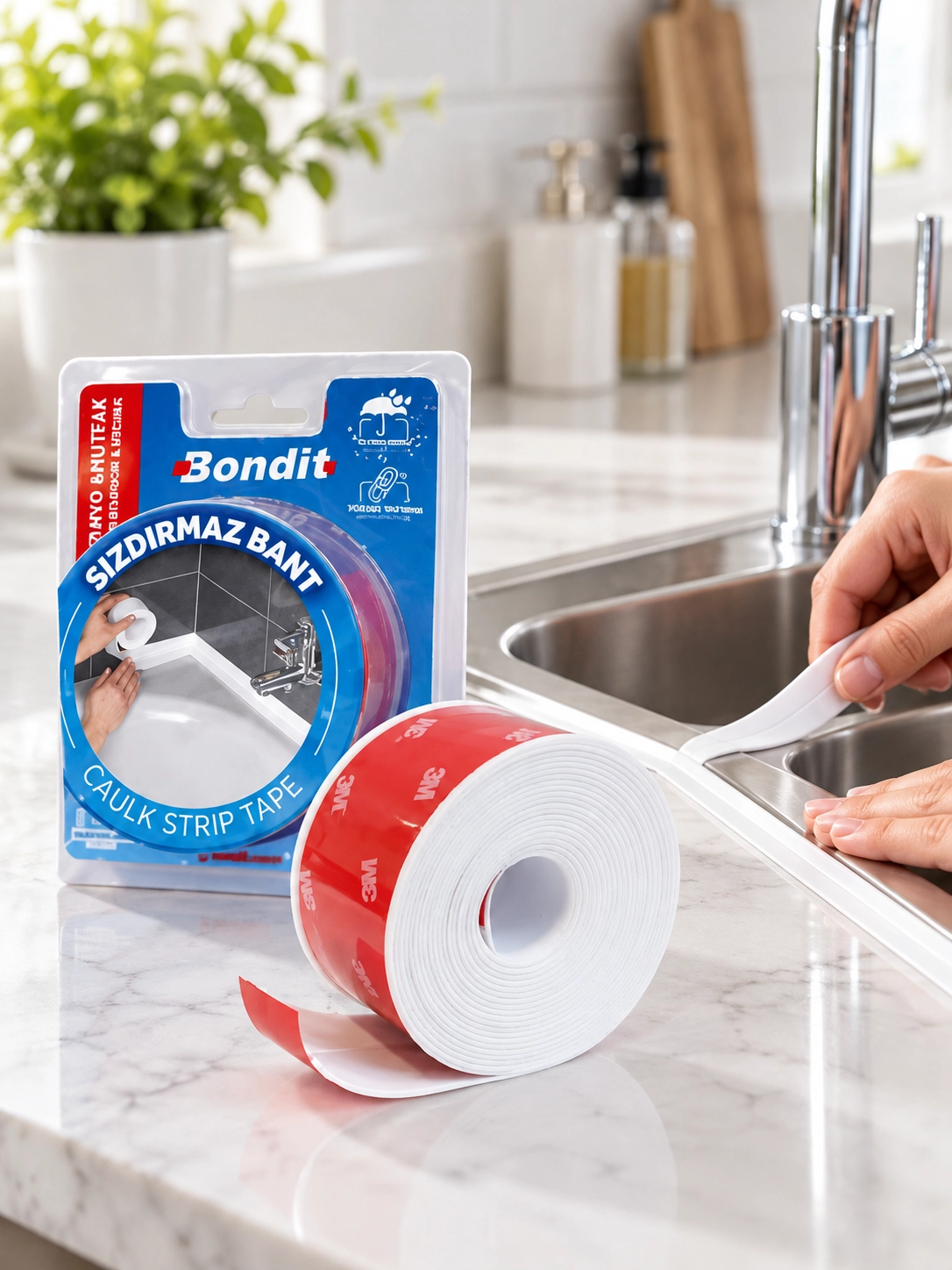Kendinden Yapışkanlı Sızdırmazlık Bandı – Lavabo, Küvet ve Duşakabin İçin
