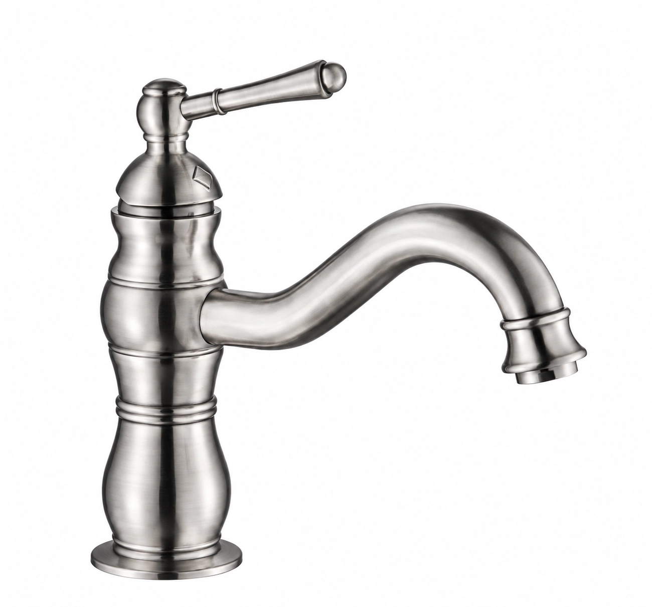 Retro Lavabo Bataryası İnox Mat Gümüş