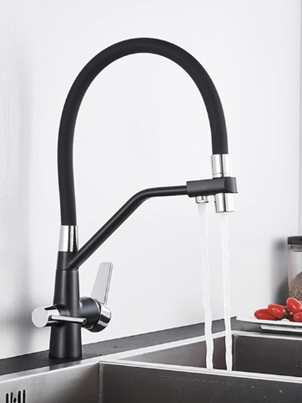 Arıtmalı Çıkarılabilir Borulu Mutfak Bataryası Siyah