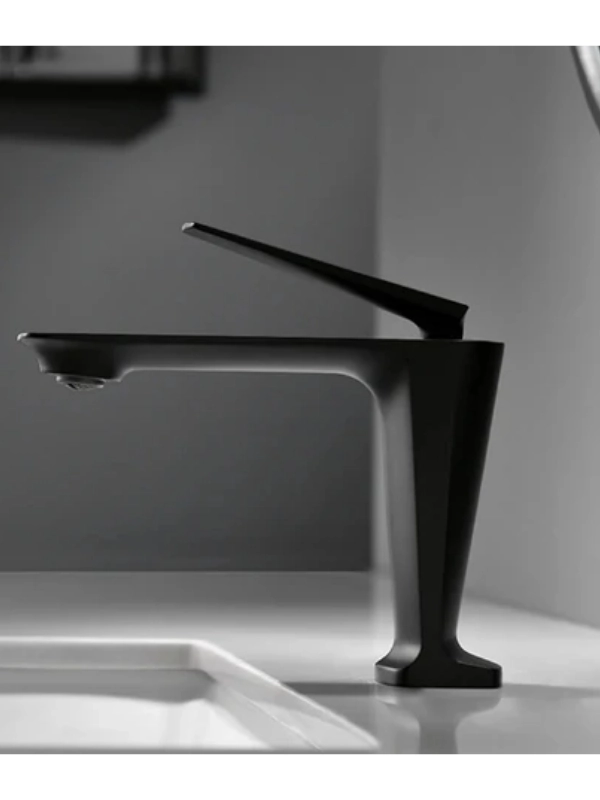 Lüks Tasarım Lavabo Bataryası Siyah