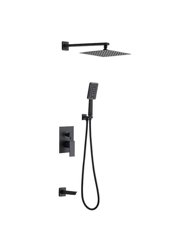 Siyah Ankastre Banyo Batarya Seti