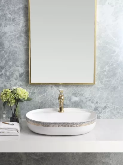 Tezgah Üstü Seramik Çanak Lavabo Banyo Lavabosu