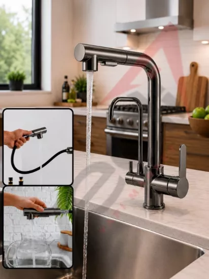 Arıtmalı spiralli mutfak bataryası