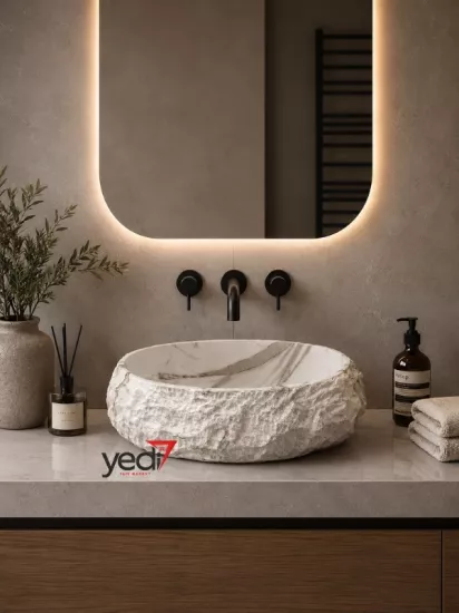Tezgah Üstü Seramik Çanak Lavabo Banyo Lavabosu