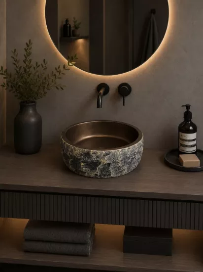 Tezgah Üstü Seramik Çanak Lavabo Banyo Lavabosu