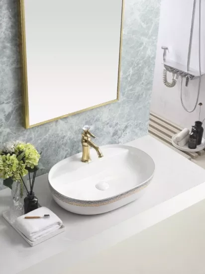 Tezgah Üstü Seramik Çanak Lavabo Banyo Lavabosu