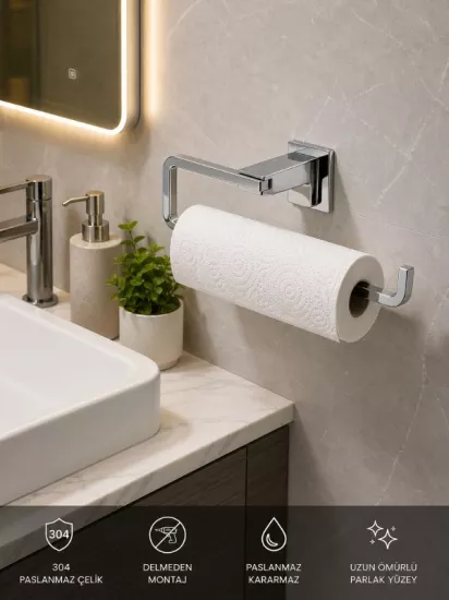 304 Paslanmaz Çelik Banyo Aksesuar Seti