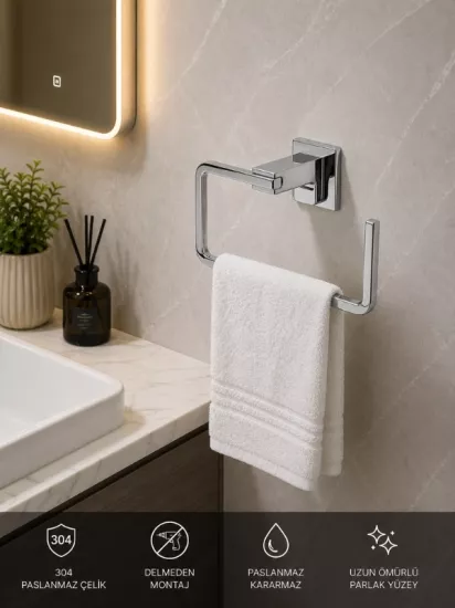 304 Paslanmaz Çelik Banyo Aksesuar Seti
