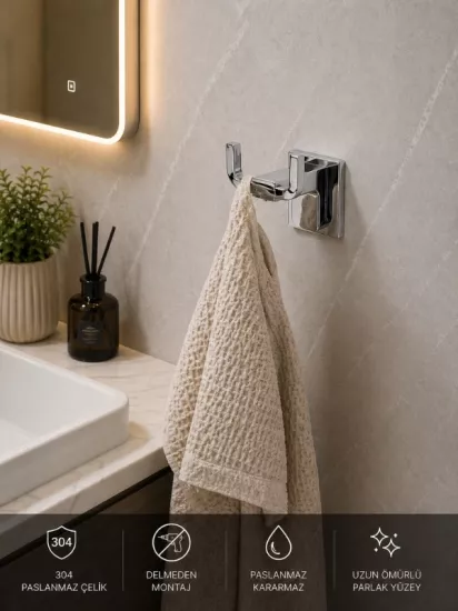 304 Paslanmaz Çelik Banyo Aksesuar Seti