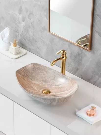 Tezgah Üstü Seramik Çanak Lavabo Banyo Lavabosu