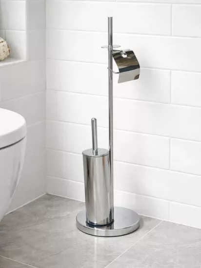 Ayaklı Klozet Fırçası Tuvalet Kağıtlığı