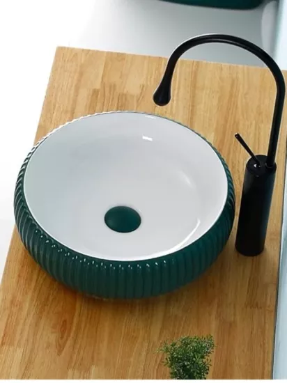 Tezgah Üstü Seramik Çanak Lavabo Banyo Lavabosu