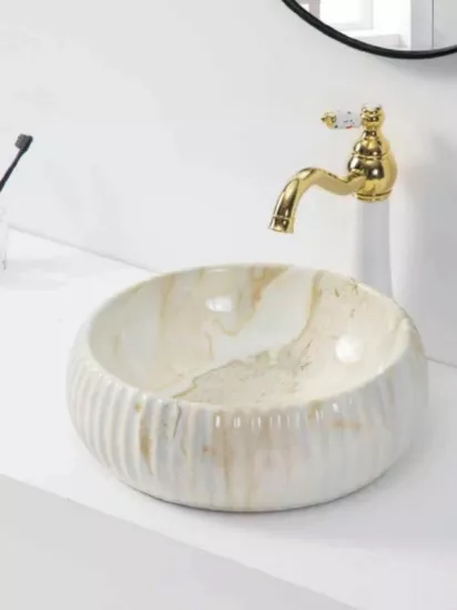 Tezgah Üstü Seramik Çanak Lavabo Banyo Lavabosu