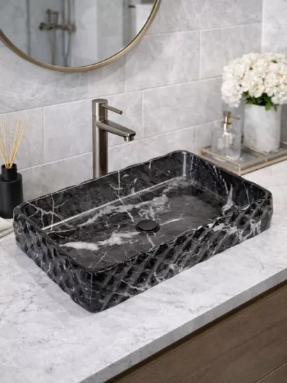 Tezgah Üstü Seramik Çanak Lavabo Banyo Lavabosu