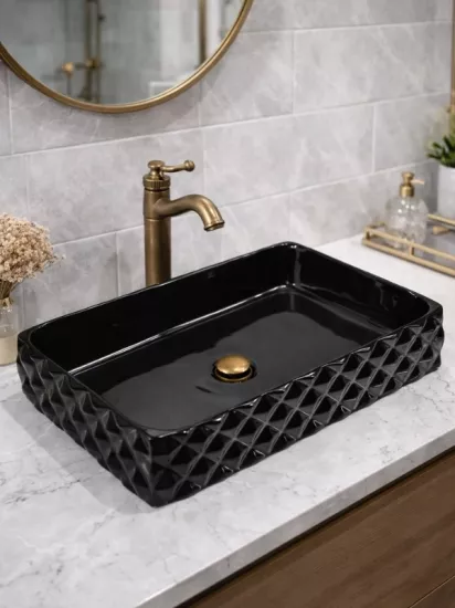 Tezgah Üstü Seramik Çanak Lavabo Banyo Lavabosu