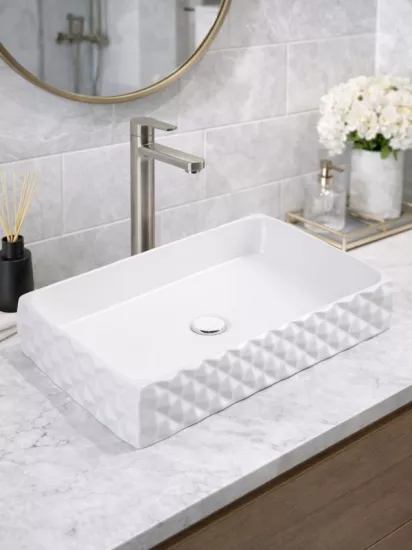 Tezgah Üstü Seramik Çanak Lavabo Banyo Lavabosu