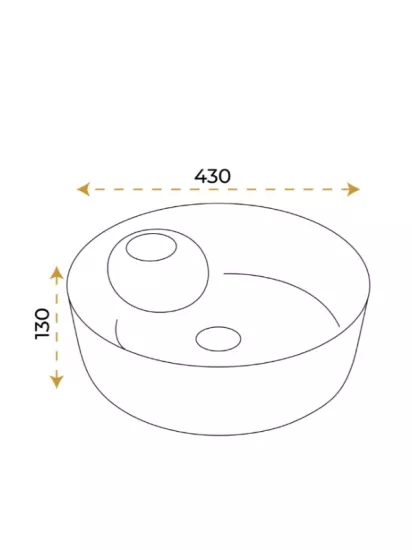 Tezgah Üstü Seramik Çanak Lavabo Banyo Lavabosu