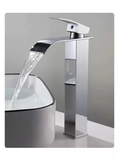 Gümüş Çanak Lavabo Bataryası Şelale Çıkışlı