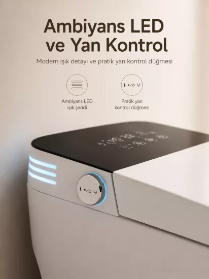 Akıllı Klozet – Otomatik Kapaklı Isıtmalı Smart WC