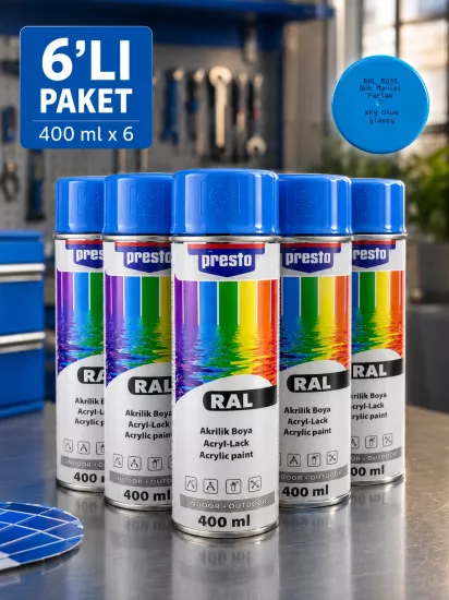 Presto RAL 9005 Mat Siyah Sprey Boya 400 ml
