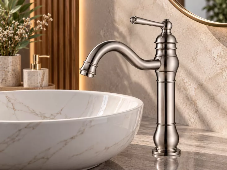 Retro Çanak Lavabo Bataryası İnox