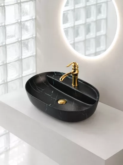 Çanak Lavabo 60x40 cm | Batarya Delikli
