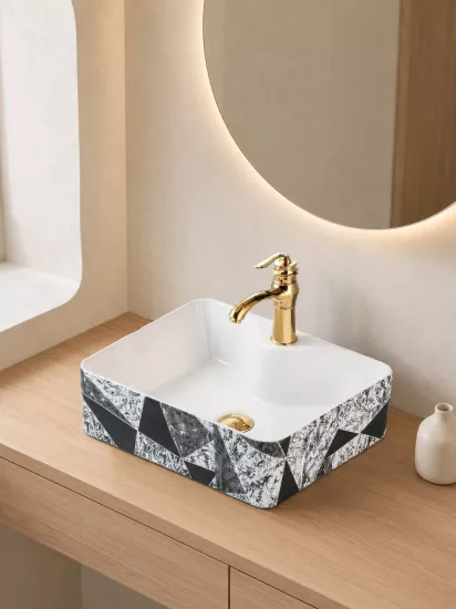 Çanak Lavabo 48x38 cm | Batarya Delikli