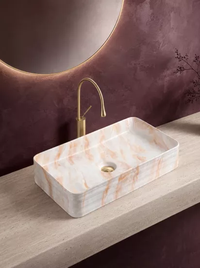 Çanak Lavabo 76x48 cm | Tezgah Üstü Seramik