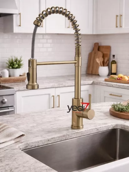 Endüstriyel Tip Ara Musluklu Mutfak Bataryası 