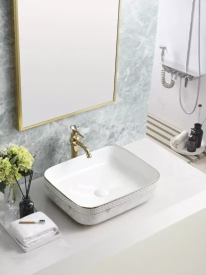 Tezgah Üstü Seramik Çanak Lavabo Banyo Lavabosu