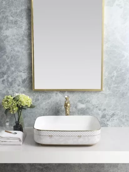 Tezgah Üstü Seramik Çanak Lavabo Banyo Lavabosu