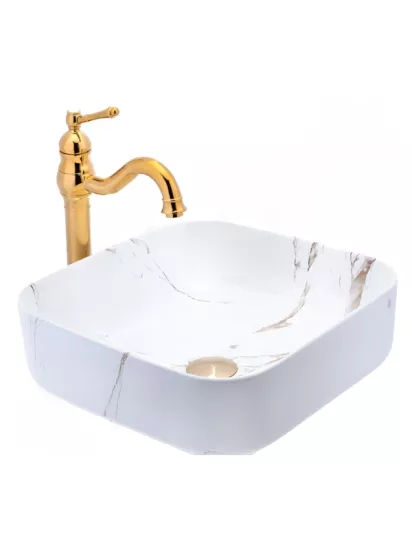 Tezgah Üstü Seramik Çanak Lavabo Banyo Lavabosu