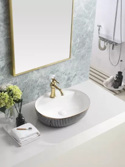 Tezgah Üstü Seramik Çanak Lavabo Banyo Lavabosu