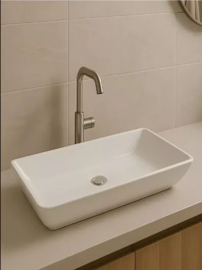 Tezgah Üstü Seramik Çanak Lavabo Banyo Lavabosu
