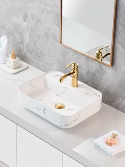 Tezgah Üstü Seramik Çanak Lavabo Banyo Lavabosu