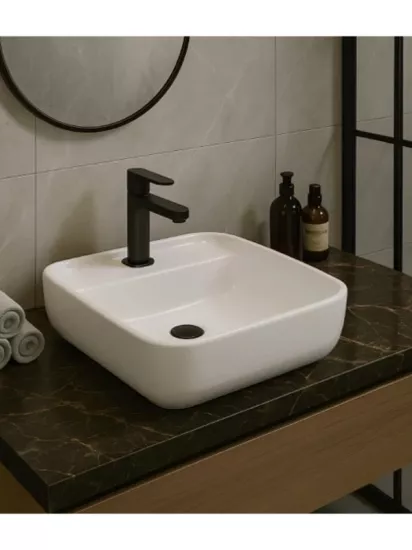 Tezgah Üstü Seramik Çanak Lavabo Banyo Lavabosu