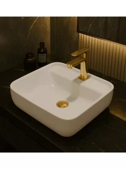 Tezgah Üstü Seramik Çanak Lavabo Banyo Lavabosu