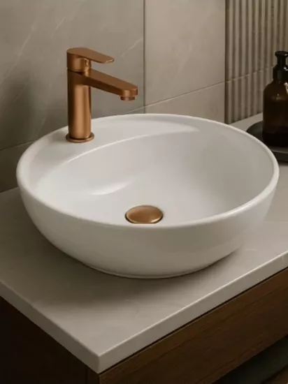 Tezgah Üstü Seramik Çanak Lavabo Banyo Lavabosu