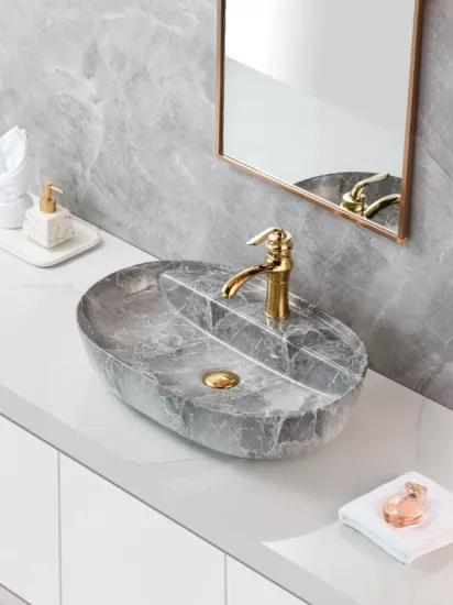 Tezgah Üstü Seramik Çanak Lavabo Banyo Lavabosu