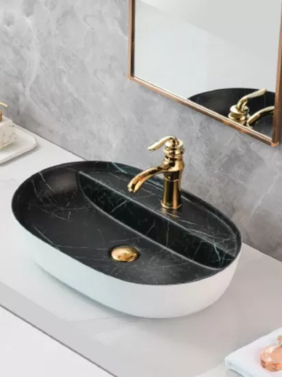 Tezgah Üstü Seramik Çanak Lavabo Banyo Lavabosu