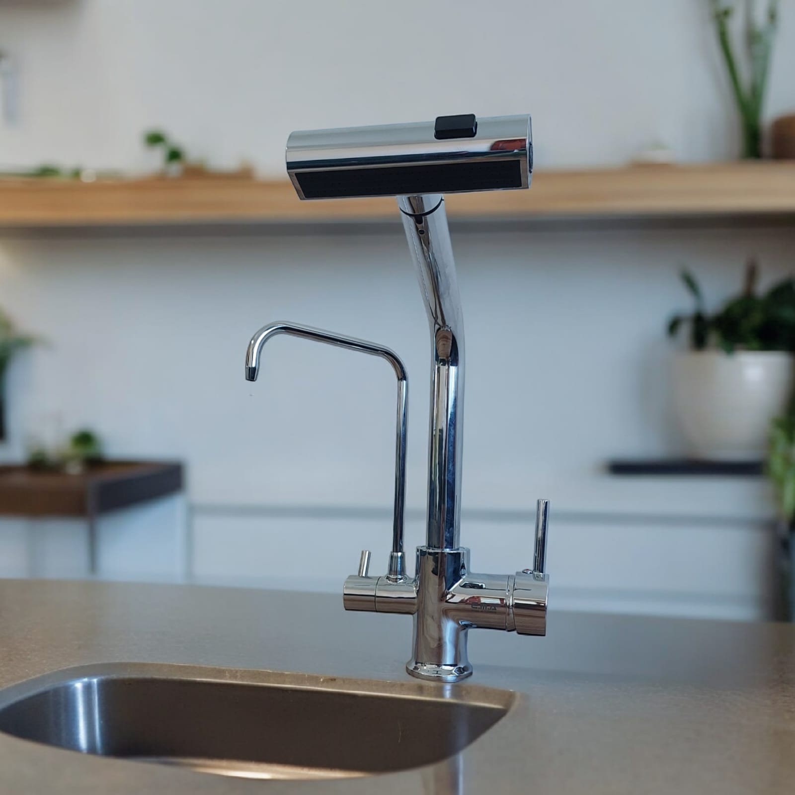 Spiralli Arıtmalı 3 Fonksiyonlu Mutfak Evye Bataryası